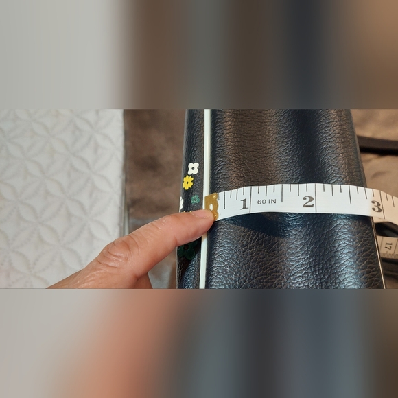 adidas Black Floral Appliqué Tote with Yellow & Green Accents - Picture 6 of 9